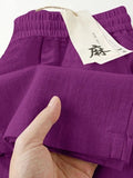 Summer Casual Fashion Linen Cotton Lightweight Loose Straight Leg Wide Leg Pants + Pants