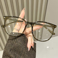 Retro Round Glasses Frame Women 2025 New Overseas Bare Face Round-Square Plano Tea Exquisite Glasses Frame