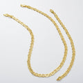 Amazon Overseas Simple Design Style Single Layer Gold Cutout Women Necklace Bracelet Set 2-Piece Set Western Niche
