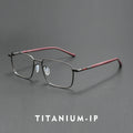 Ultra-Light Pure Titanium Glasses Frame P8750JS Men Big Face Formal Frame Minimalist Gold Silk Super Spring Leg Glasses Wholesale