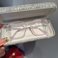 Big Frame Prescription Glasses Frame Fashionable Square Bare Face Anti-Blue Plano Women Finish Item With Rx Frame Prescription Sunglasses
