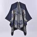 Women's Fall-Winter Ethnic Versatile Slit Plaid Shawl + Cape 2026 - Red