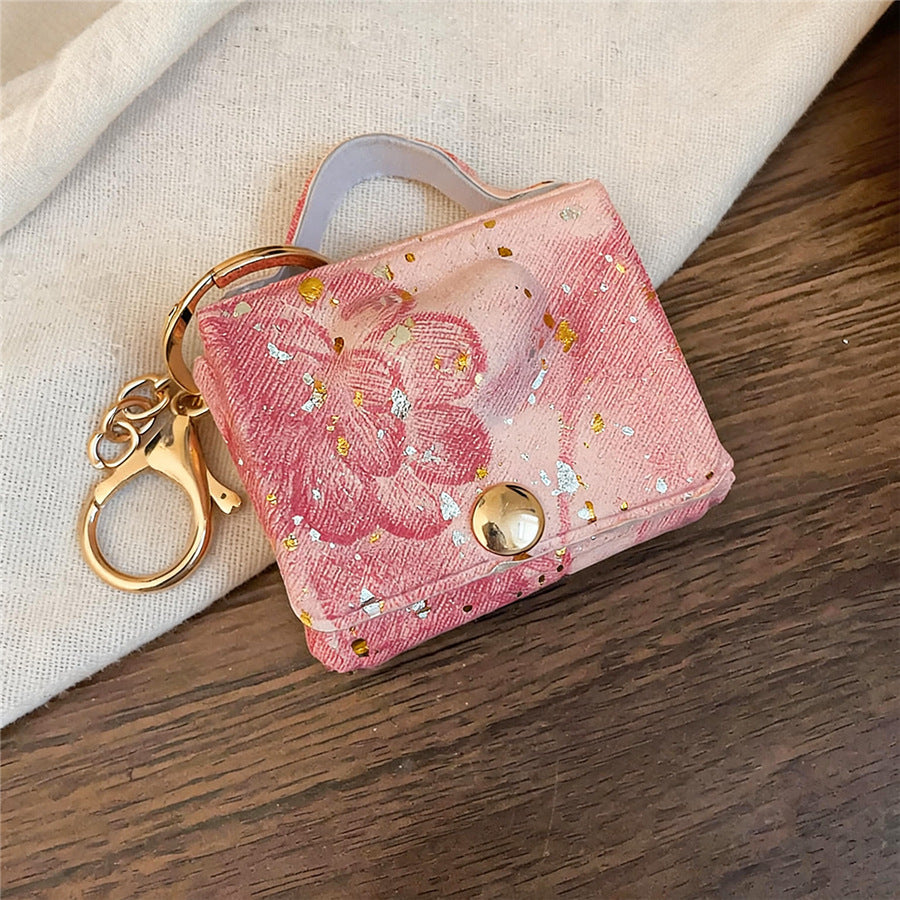 Leather Heart Bag Charm and Keychain - view 8