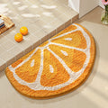 bathroom floor mat non-slip mat fruit creative flocking mat home bathroom door strong absorbent carp