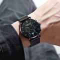 Cypress Reach Eggplant New Multifunction Mens Watch Men Student Korean Ultra Thin Fashionable Quartz Watch TikTok Drop Ship