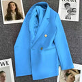Women's Fall Korean Elegant Waist-Tie Blazer 2026 - Coral