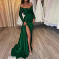 2026 Sequin Evening Gown for Women, Long Sleeve Formal Party Dress