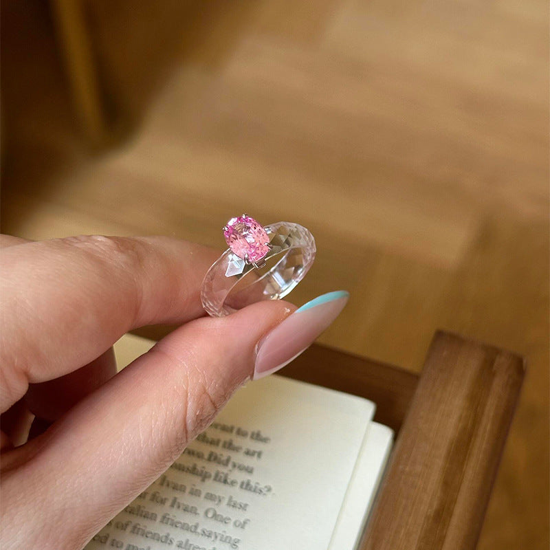 French Oval Zircon Statement Ring - view 3