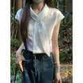 Summer Office French Short Sleeve Shirt