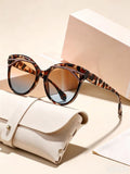 Fashionable Cat-Eye UV-Proof Trendy New Import Influencer Out Print Style of Personality Premium Sunglasses