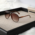 Western Fashionable Overseas Letter T Aviator Pilot Sunglasses Big Frame Oval Round Retro American Wholesale Sunglasses