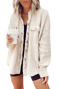 Women's Fall Casual Fashion Lapel Collar Asymmetric Neckline Shirt + Jacket 2026 - Apricot