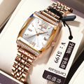 Swiss Brand Rhinestone Square Ladies Watch Waterproof Fashionable Casual Watch Live Export Bestseller Drop Ship