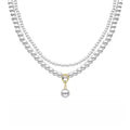 2025 Year New Korean Version Cubic Zirconia Pearl Choker Premium Chain Simple Influencer Necklace Clavicle Chain N6198