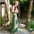 Green Plaid Camisole Backless Fitted Long Dress, 2026