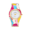2025 Women Random Droplet Oil Color Rainbow Quartz Bangle Watch Cross-Border Pro Supply Export Watch Supply