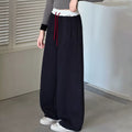 Girls' Contrast Waistband Wide-Leg Track Pants