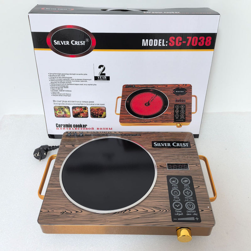 Dual-Burner Ceramic Cooktop - 3500W with Smart Timer