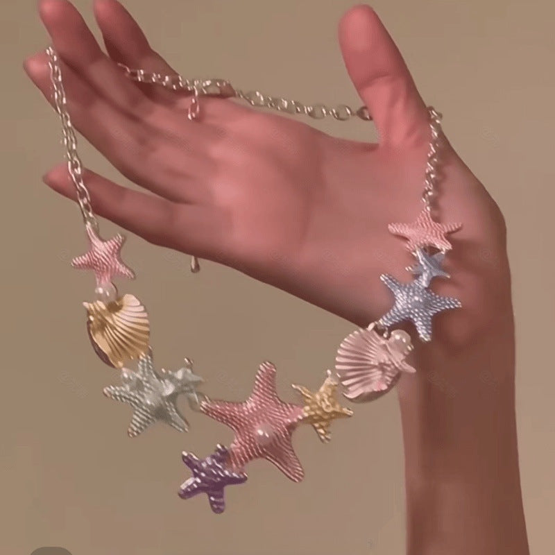 Beach Shell and Pearl Layered Necklace - view 2