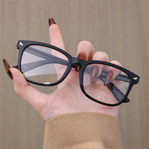 Classic Clear Blue-Light Glasses Frame Round-Square Frame Bare Face Plano Face Slimming Student Prescription Frame Face-Slimming