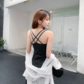 Chic Camisole Base Layer Little Black Dress, Sexy Backless