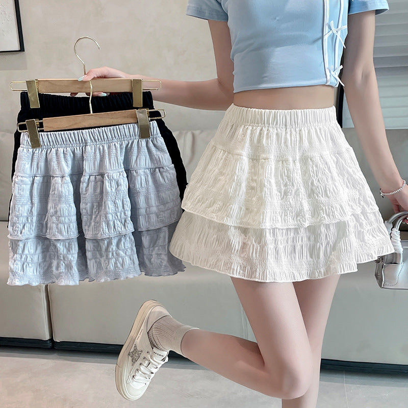 Spring-Summer Petite High Waist Short Skirt + Skirt