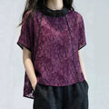 Summer New Chinese Fashion Stand Collar Shirt