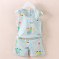 Women's Korean Sleeveless Lightweight Tank Top + Shorts Set 2026 - Teal