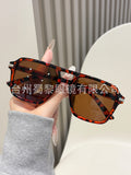 Big Frame Pair Bridge Women Sunglasses Premium New Western Fashionable Sunglasses UV-Proof Sun-Proof Men Sunglasses