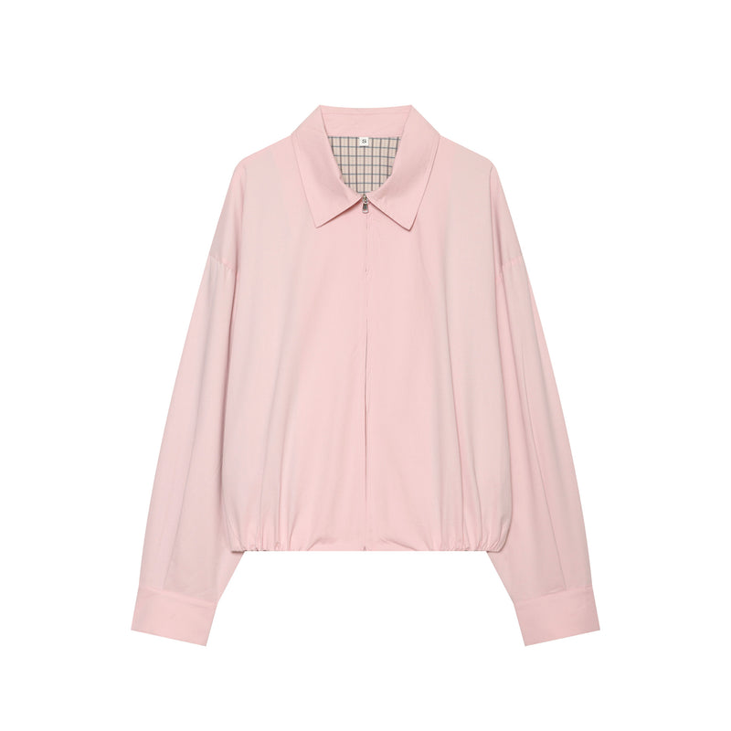 Women's Fall Fashion Versatile Lapel Collar Loose Jacket 2026 | Trendy Jacket - Pink