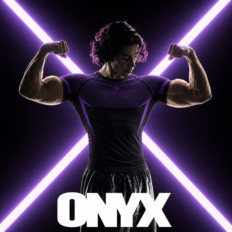 british shark onyx5.0 men's seamless short-sleeved fitness wear sports tights fitness training stret