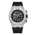 Mens Watch Brand Non Mechanical Export Watch Retro Personality Rhinestone Large Dial Chronograph Time Feature Glow Quartz Watch