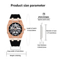Item Time New Watch Men Mechanical Cutout Quartz Mens Watch Sports Casual Student Watch Niche Waterproof