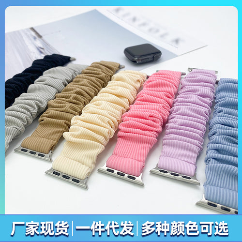 Fits Apple watch1-8 Third Gen Knit Apple Band Simple Fresh Hair Tie Stretch Apple Band