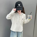 Girls' Zip Hoodie & Loose Curved Jeans Set - Spring/Fall