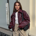 Women's Fall-Winter Retro Jacket 2026 | Trendy Jacket - Wine Red