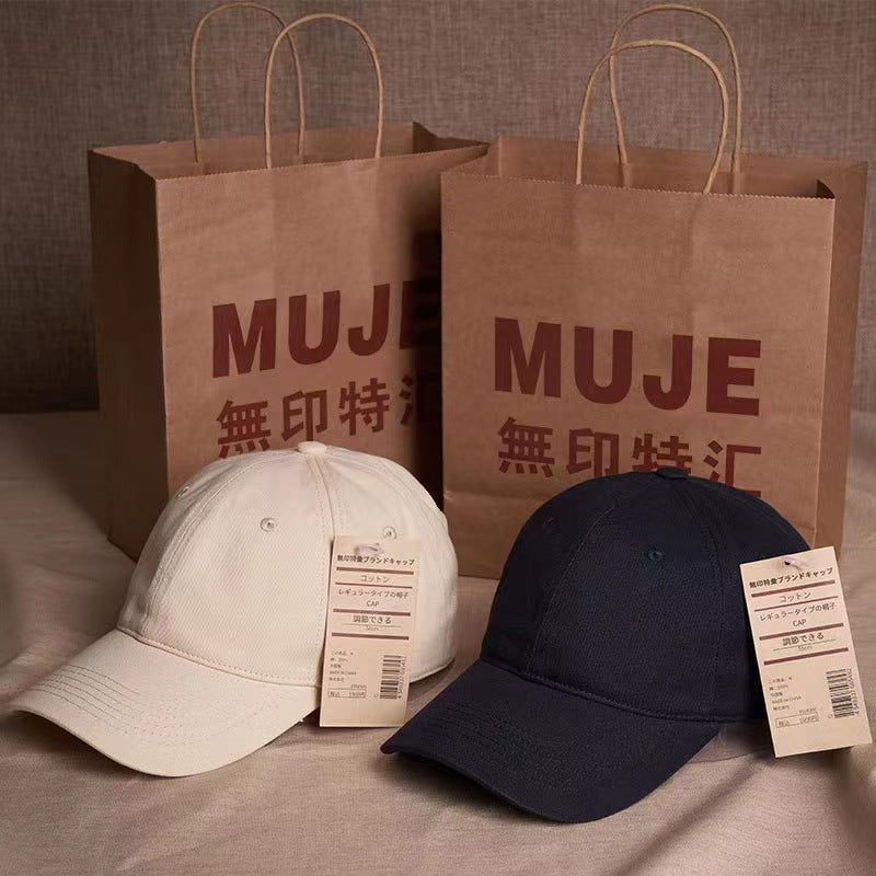 无印光板帽子男夏季防晒帽户外遮阳鸭舌帽日系大头围棒球帽显脸小