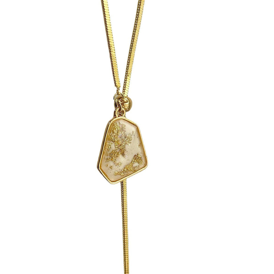 Gold-Plated Irregular Geometric Adjustable Necklace - view 5