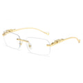 Metal Leopard Leg Ocean Lens Overseas Rimless Women Sunglasses Style Premium Cheetah Square Hot Girl Sunglasses
