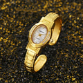 2024 Amazon ebay AliExpress Bestseller Gold Rose Gold Color Bangle Quartz Womens Watch Niche Small Dial Watch