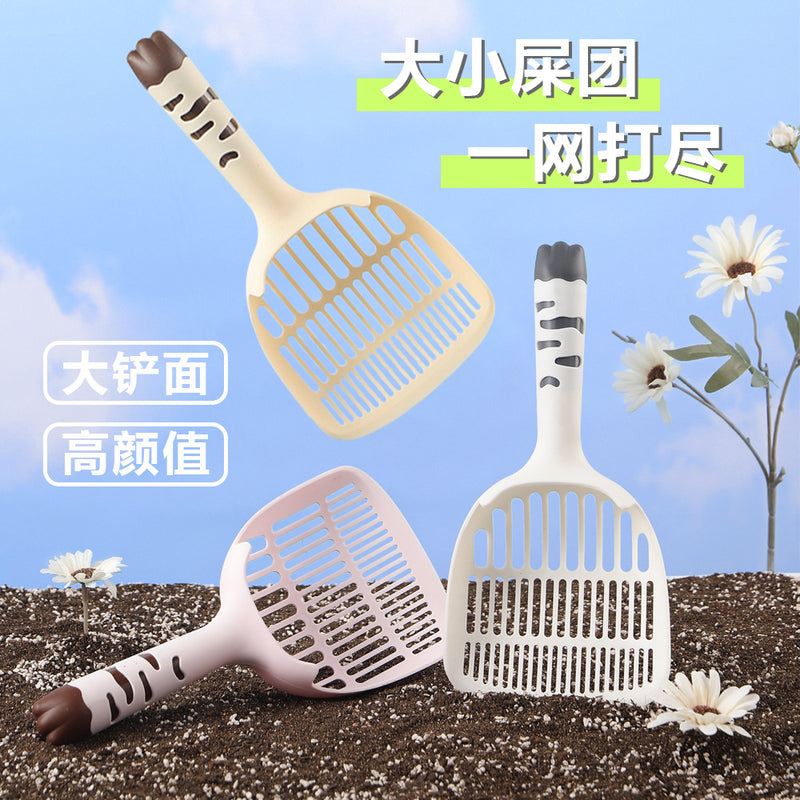 厂家直销大号猫砂铲猫铲屎神器猫屎铲豆腐猫砂盆长柄铲猫屎小孔