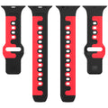 New Fits Apple watch1-8 Third Gen Sports Style Silicone Color Block Two-Tone Apple Band