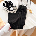 Spring-Summer Korean Casual Tencel High Waist Drapey Lightweight Wide Leg Pants