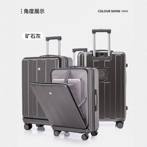20寸行李箱女学生前开便携拉杆箱旅行箱静音万向轮密码箱旅行箱