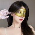 黑色花朵面具假面舞会装扮道具晚会年会半脸面具眼罩化妆之夜面罩
