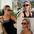 Book Nerd Small-Frame Versatile Women Sunglasses Amazon Influencer Oval Round Sunglasses Fashionable Wine Red Men Sunglasses