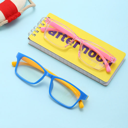 Kids Anti-Blue Coated Glasses New Unisex Kids Silicone Temple Goggles Baby Plano Bulk Discount