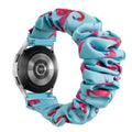 For Samsung Bracelet 20mm / 22mm Large Cord Flower Print Hair Tie Fashionable Personality Samsung Smart Watch With