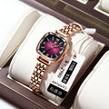 Swiss Brand Waterproof Ladies Watch Ultra Thin Solid Heart Steel Band Small Square Watch TikTok Live AliExpress Bestseller