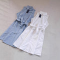 RL Pony Embroidered Sleeveless White Cotton Shirt Dress